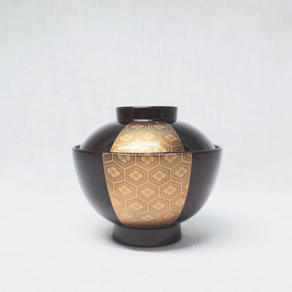 TA)新和越前椀　溜金色紙内黒【01011686】