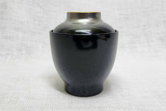 2.8寸 黒麻の葉 銀ぼかし