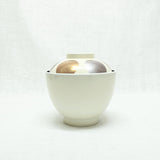 3.1寸玉子椀　ｸﾘｰﾑ日月