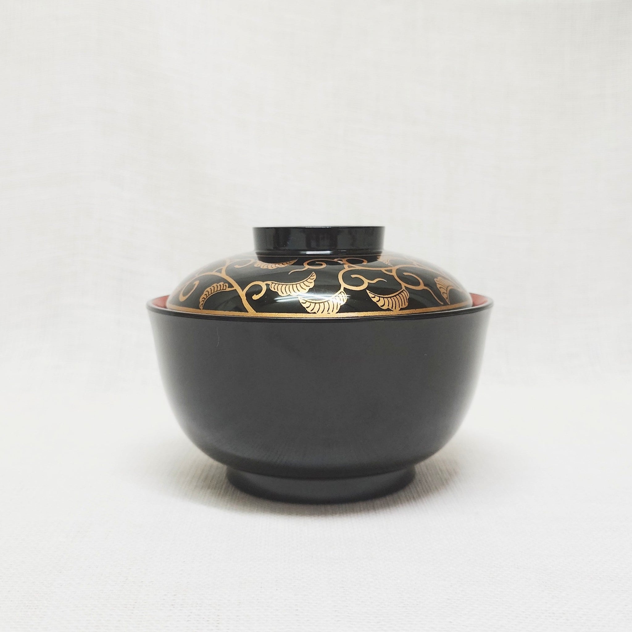 漆器 椀 黒白テクスチャー 木製台座付き 漆器 椀 黒白テクスチャー 木製台座付き