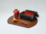 Heat-resistant ABS Mokume-don Heavy Tamenai vermillion [00704794]