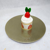 8寸丸高雄皿　殿上塗(ｺﾞｰﾙﾄﾞ)H.S.P加工