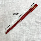 Wajima lacquered chopsticks for 1 person, dry lacquer, chinkin, weeping cherry tree, vermillion, paulownia box [03209177]