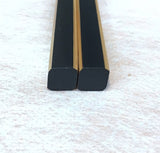 Soot bamboo color thin chopsticks (black) [06200163]