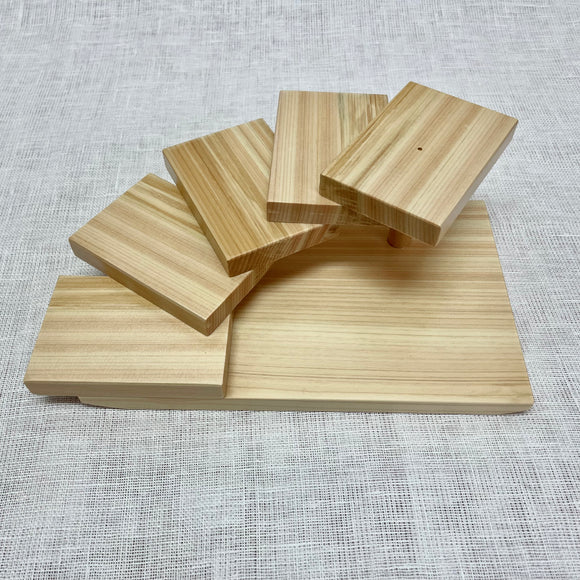 Plain wood spiral tray 5 steps (small) [01600278]