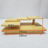 [Limited quantity] Wooden 4-tiered container, square [10209577]