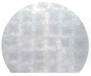 Half-moon plate, silver foil, black dry lacquer [19900002]