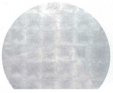 Half-moon plate, silver foil, black dry lacquer [19900002]